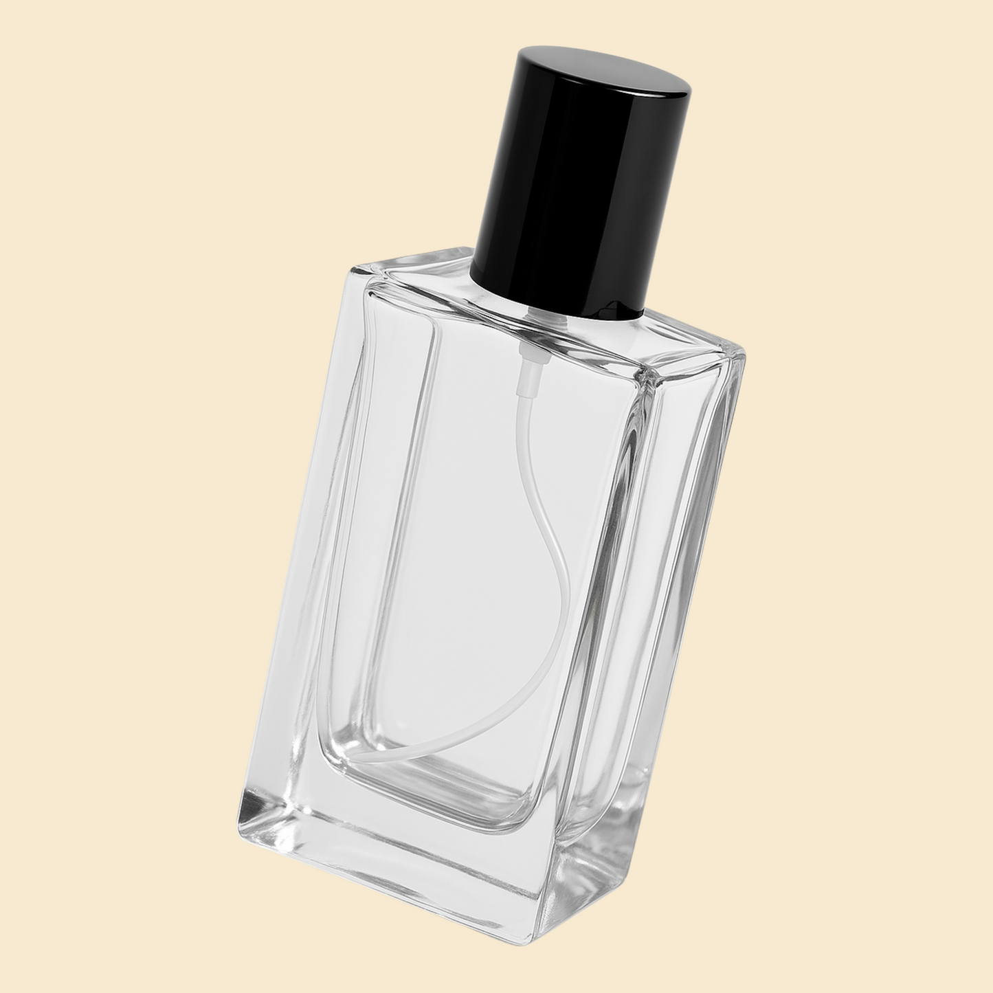 50ml Transparent Empty Glass Perfume Bottle | UK Style Large – Refillable Spray Bottle