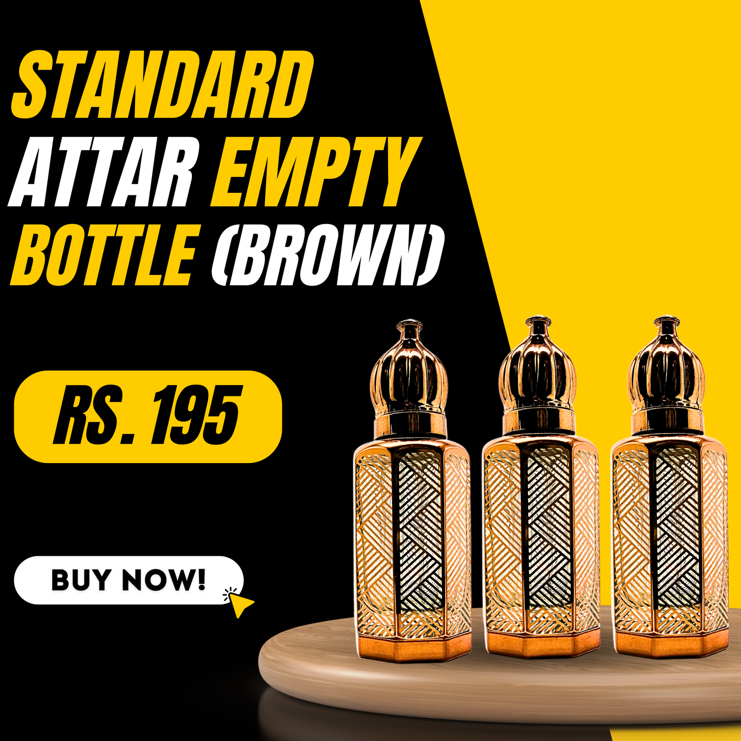 12ML Standard Attar Empty Bottle | AM Fragrances