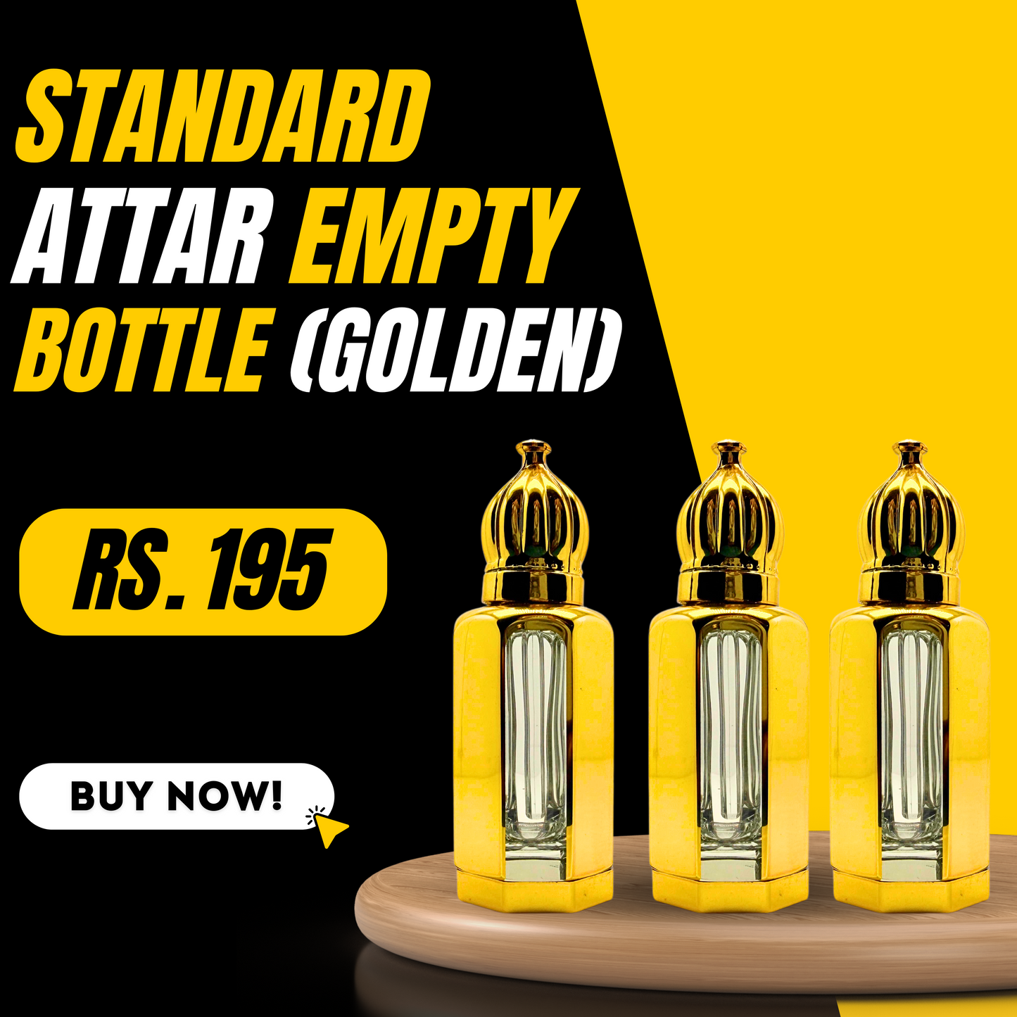 12ML Standard Attar Empty Bottle | AM Fragrances