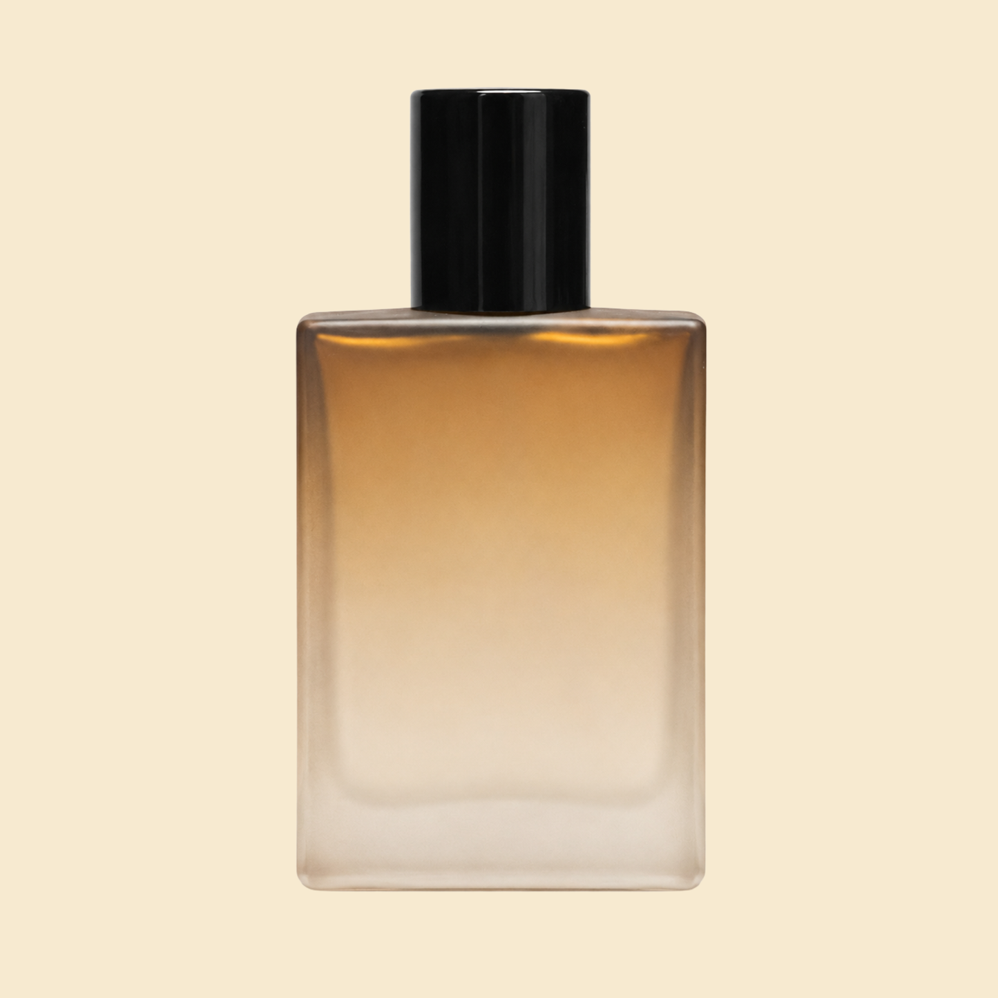 Amber Brown Frosted Square Gradient 50ml Perfume Bottle