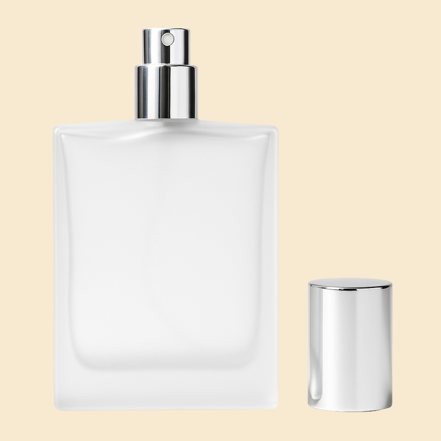 50ml Frosted Glass Empty Perfume Bottle with Atomizer & Cap