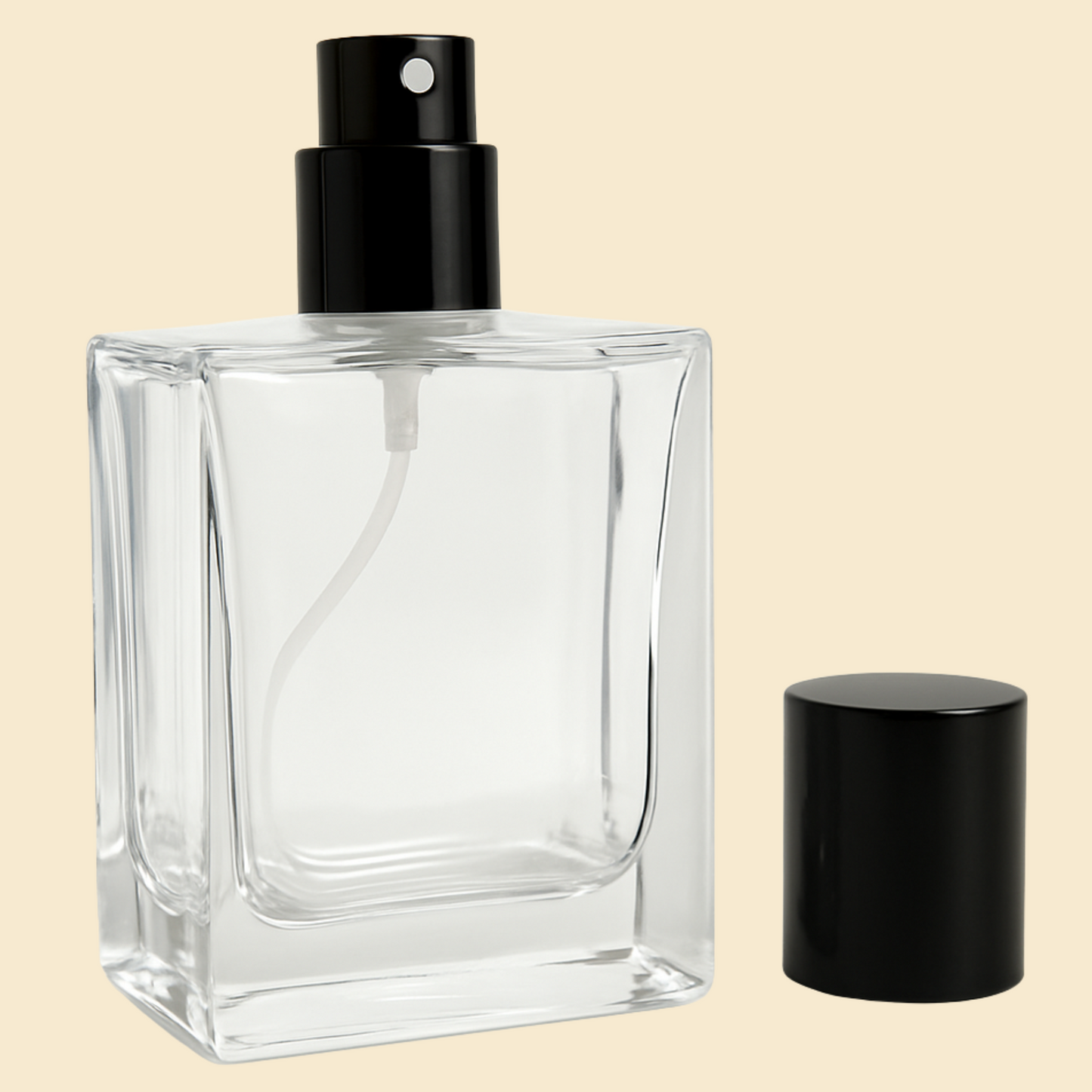50ml Empty Transparent Perfume Bottle | UK Style – Premium Glass, Refillable & Professional Look