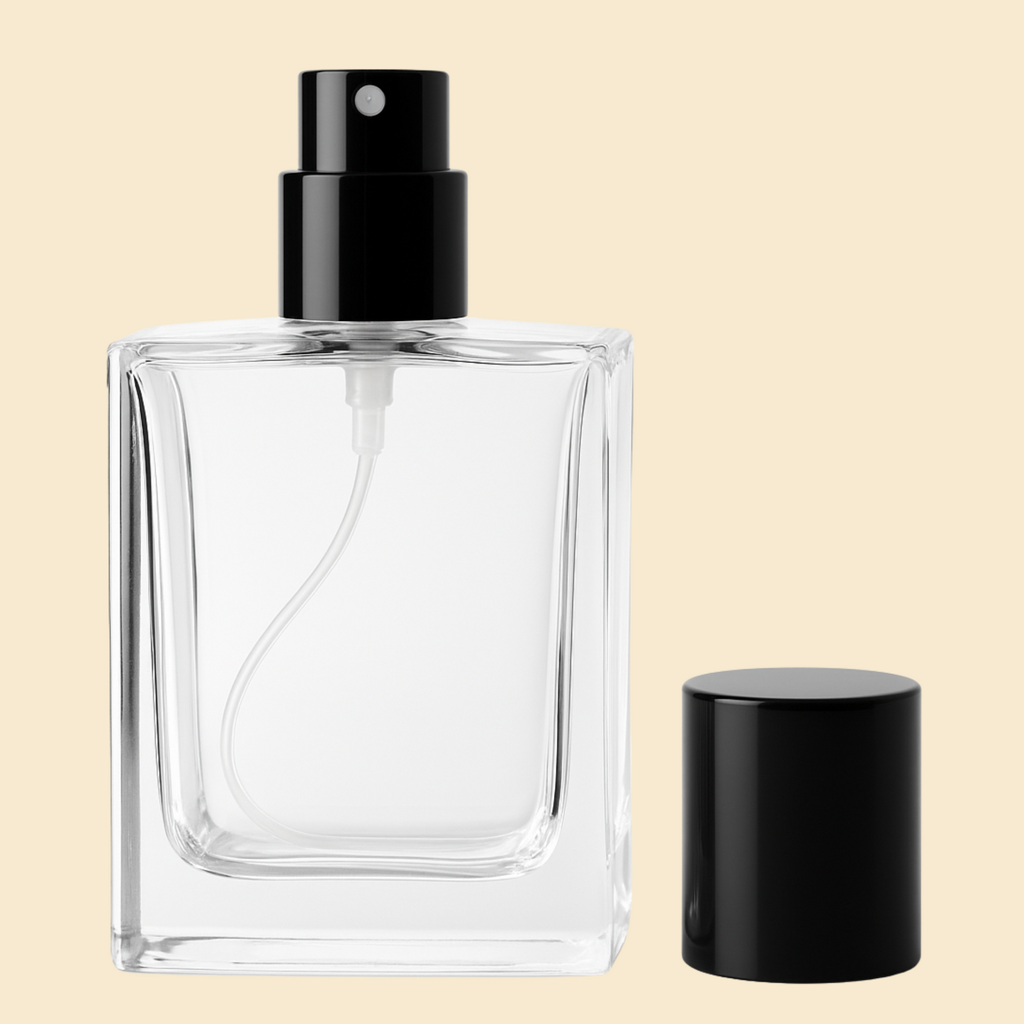 50ml Empty Transparent Perfume Bottle | UK Style – Premium Glass, Refillable & Professional Look