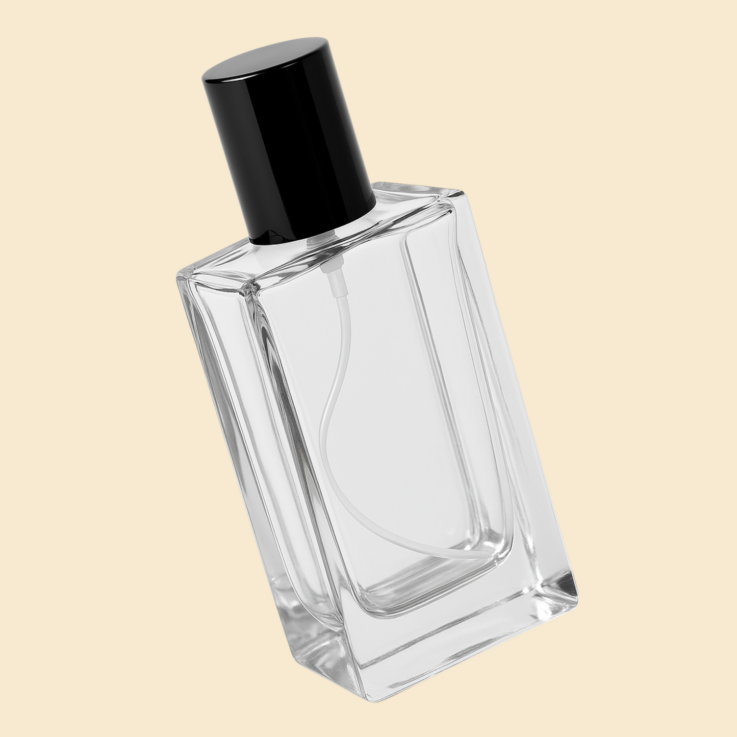 50ml Transparent Empty Glass Perfume Bottle | UK Style Large – Refillable Spray Bottle
