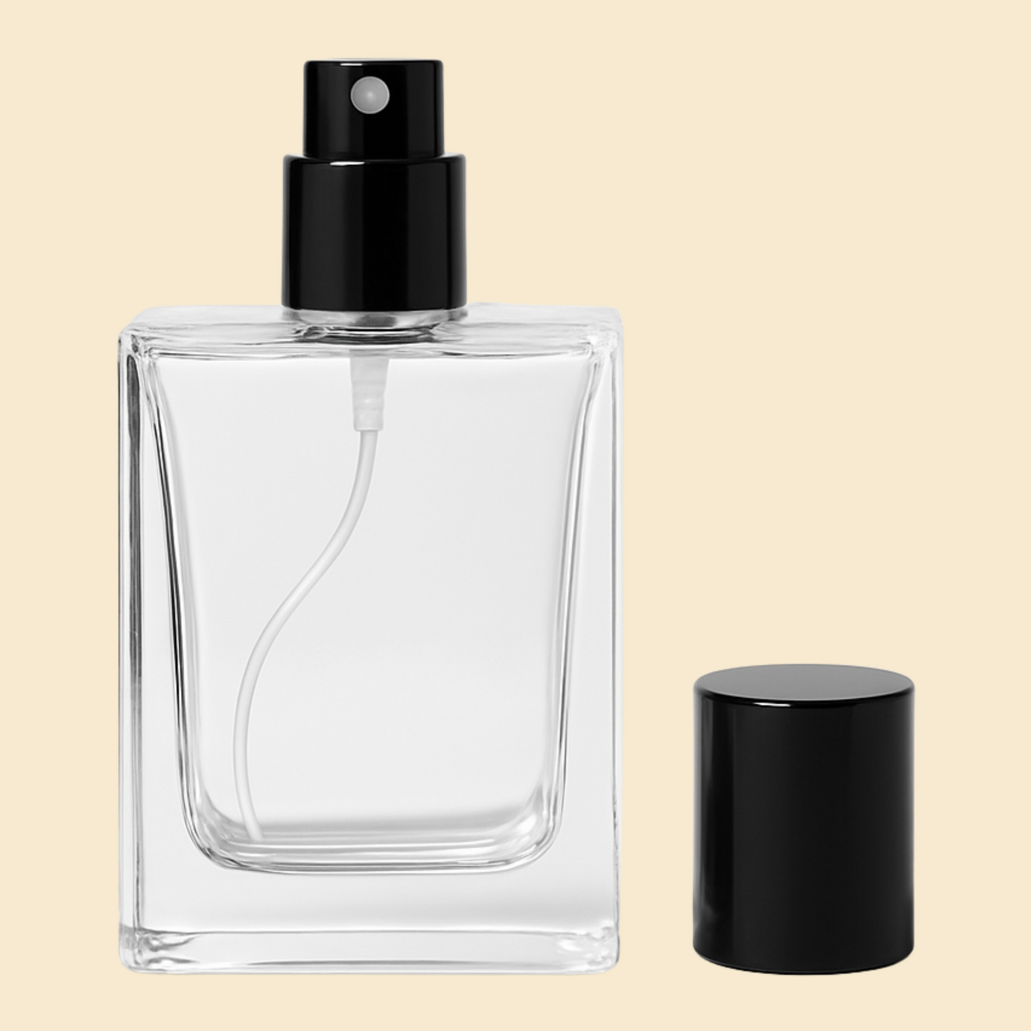 50ml Empty Transparent Perfume Bottle | UK Style – Premium Glass, Refillable & Professional Look