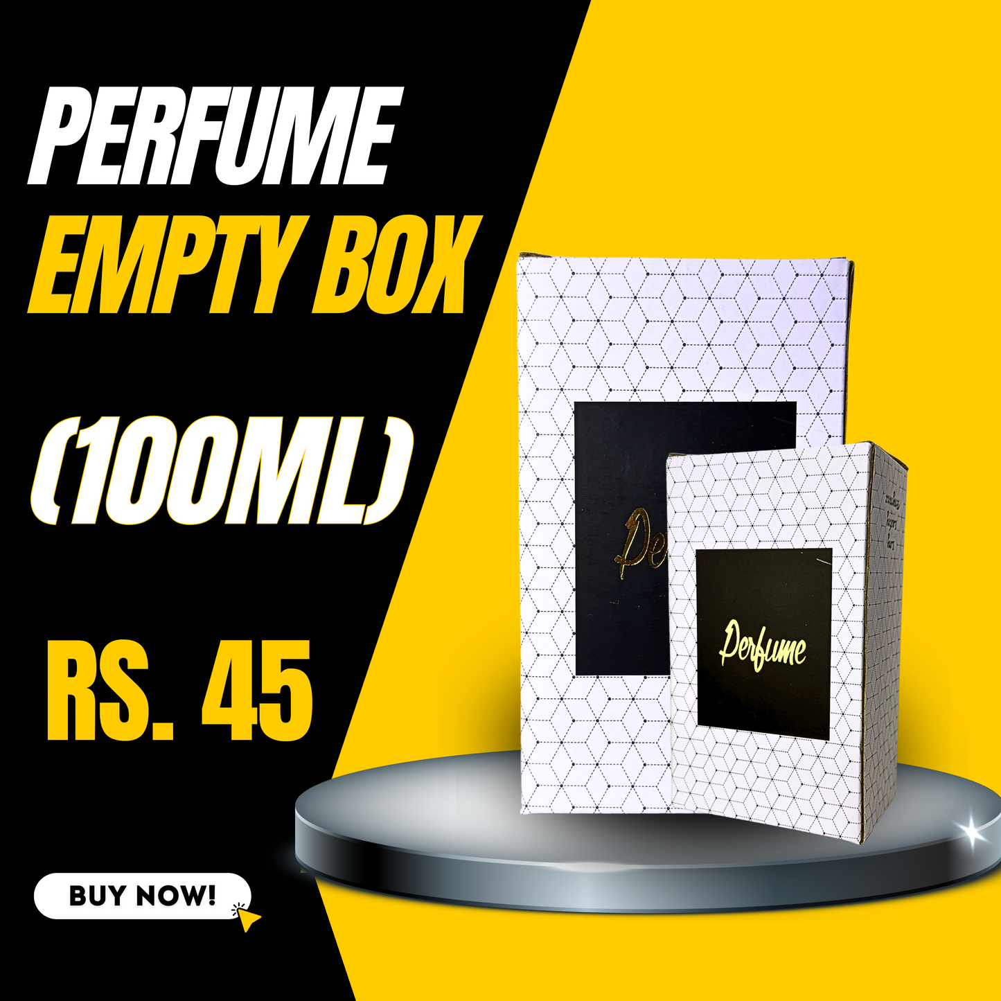 Standard 100ml Empty Perfume Box – Secure, Modern & Elegant | AM Fragrances