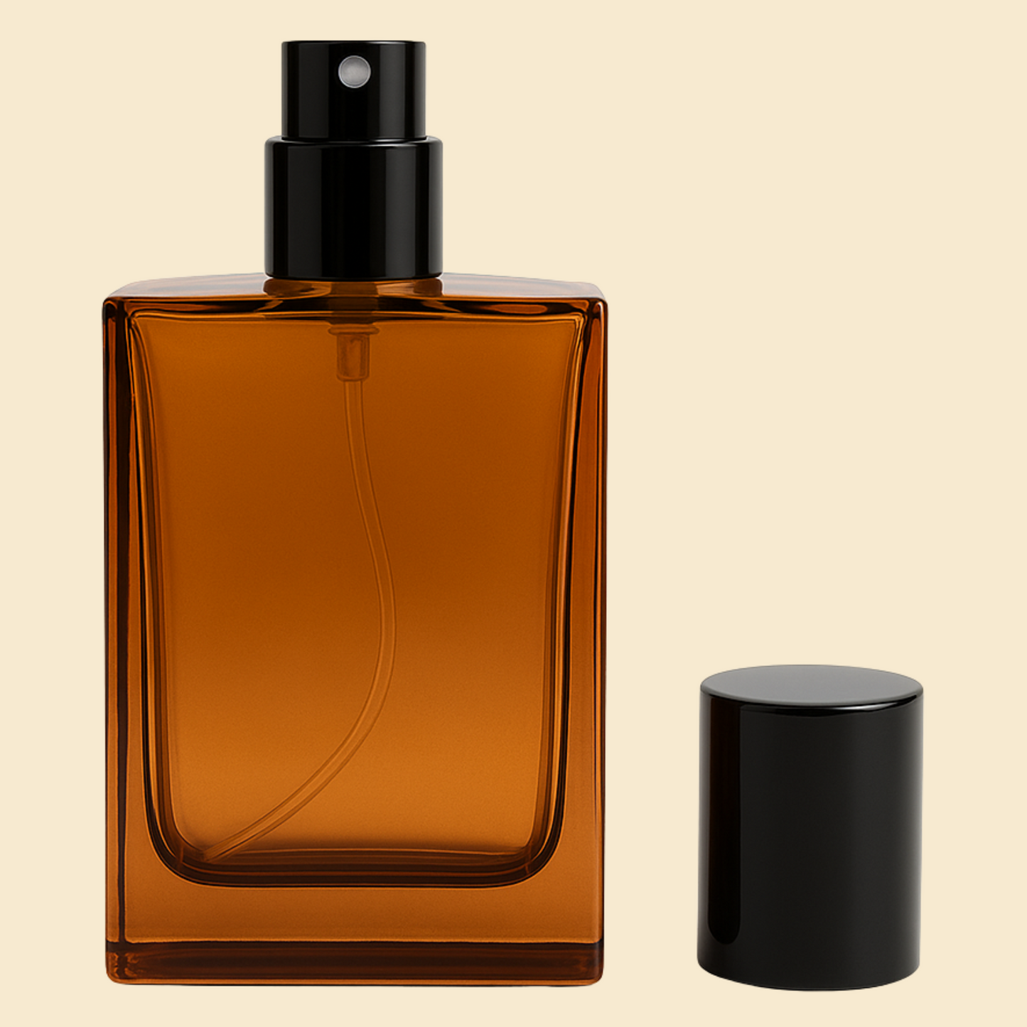50ml Amber Glass Empty Perfume Bottle – Luxury Refillable Spray Bottles