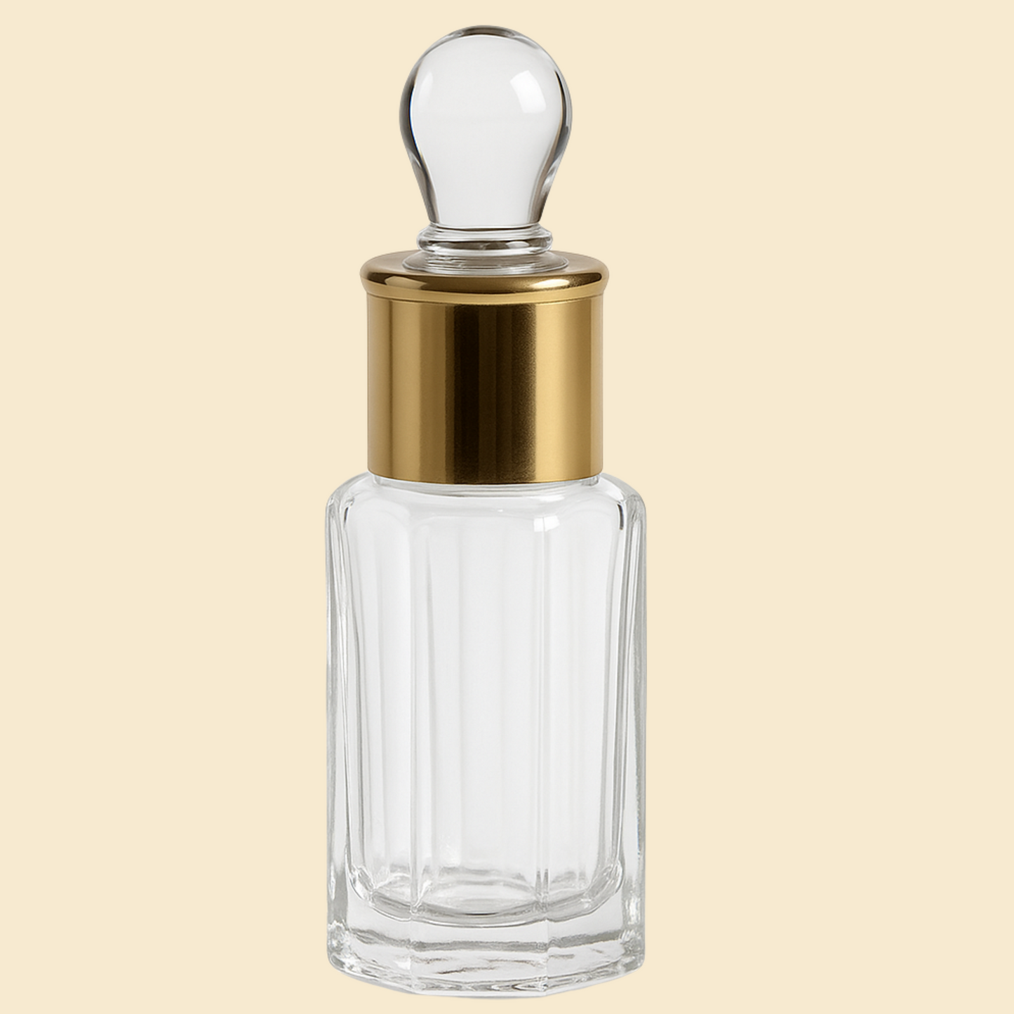 12ml Dropper Cap Transparent Glass Attar Bottle