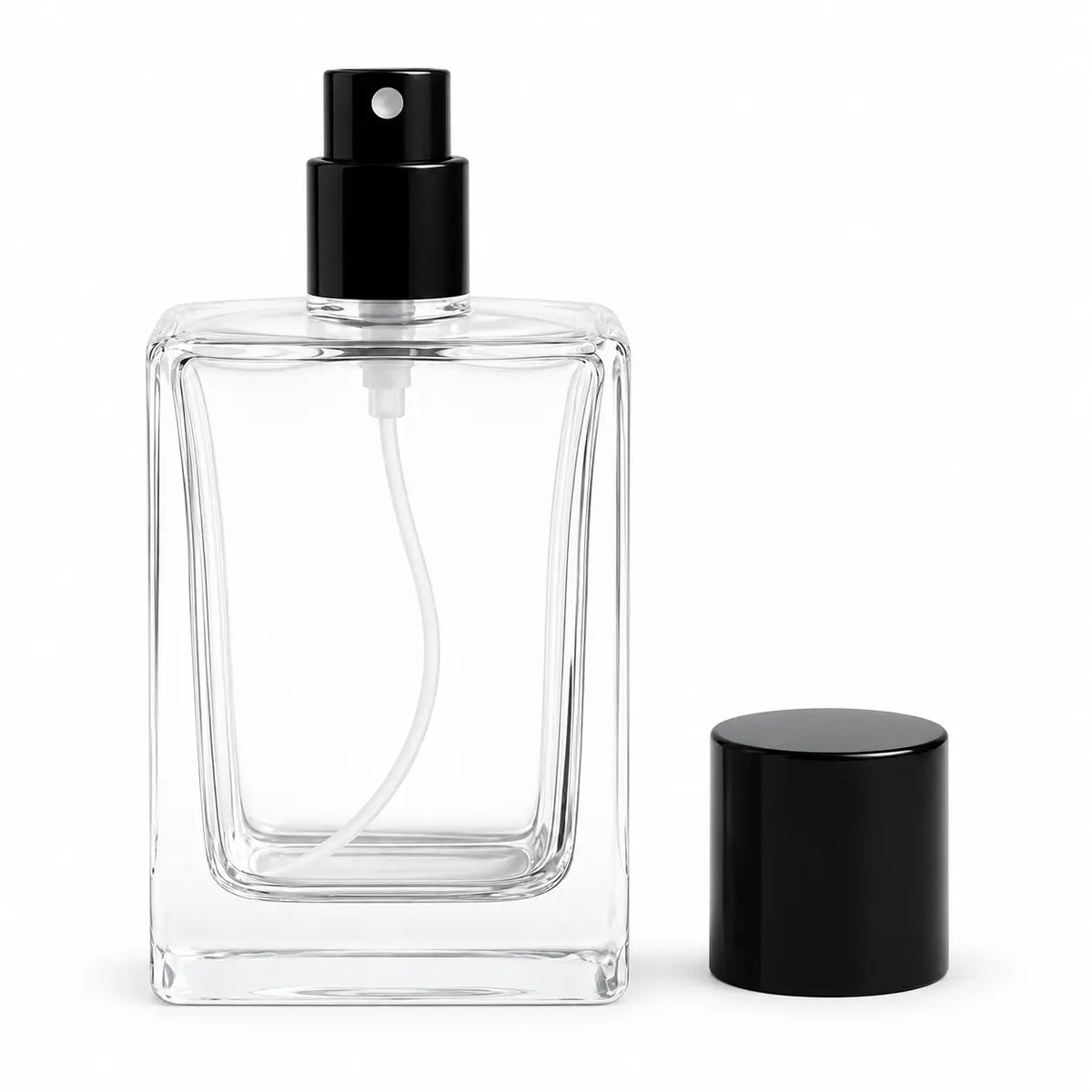 100ml Transparent Square Glass Empty Perfume Bottle
