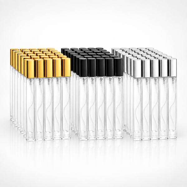 10ml Clear Glass Spray Refillable Perfume Tester Bottle
