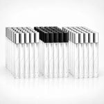 10ml Clear Glass Spray Refillable Perfume Tester Bottle | Black & Silver