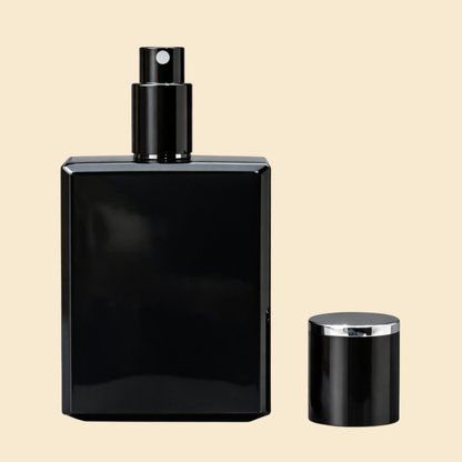 50ml Luxury Square Black Perfume Bottle – Designer-Inspired Empty Bottle