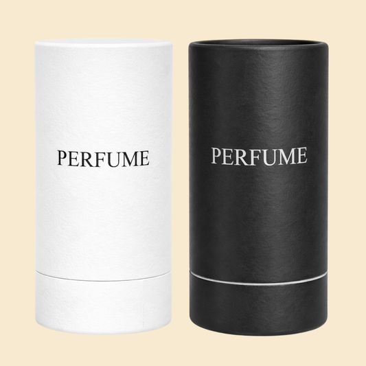 Luxury Minimal Cylindrical Rigid Perfume Packaging Box – Premium 50ml Gift Box