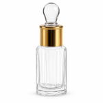 12ml Clear Glass Dropper-Cap Empty Attar Bottle