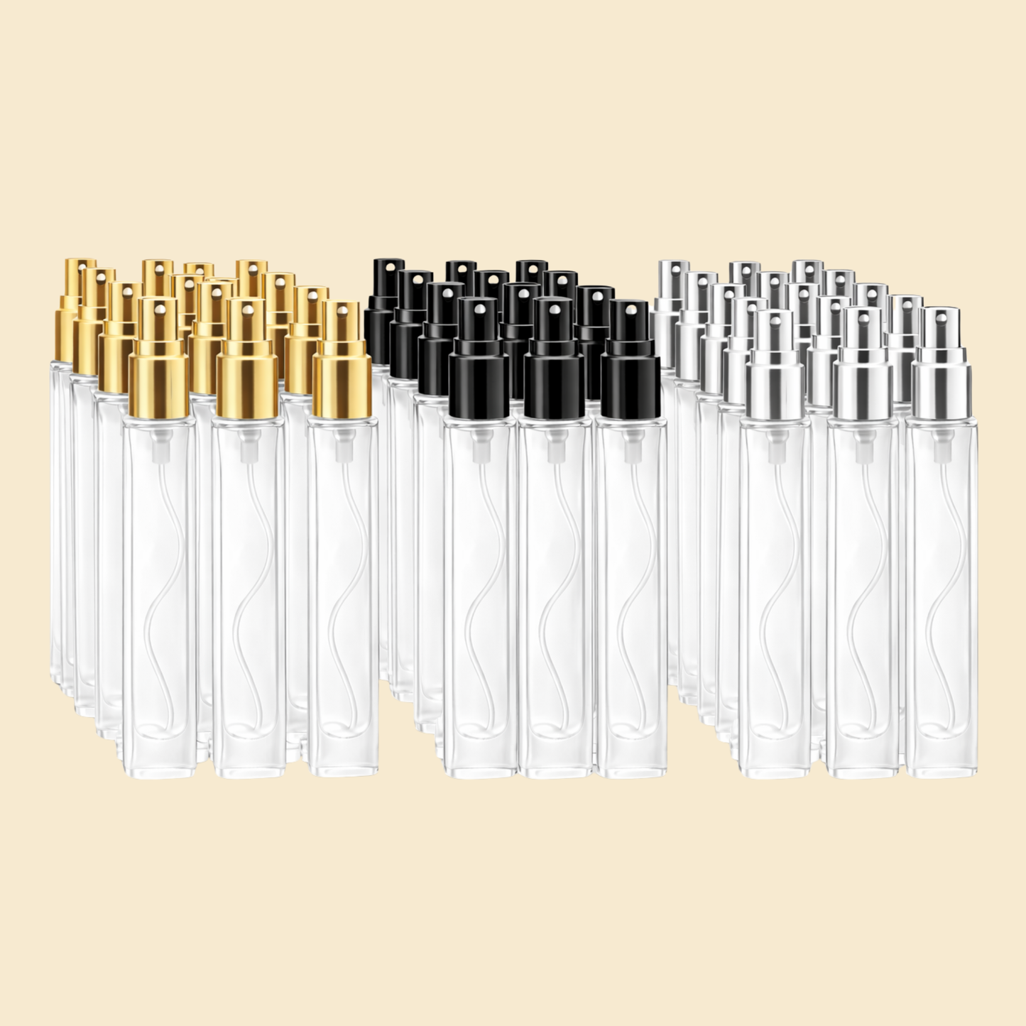 10ml Empty Glass Perfume Tester Bottles – 25 Pcs Wholesale Pack