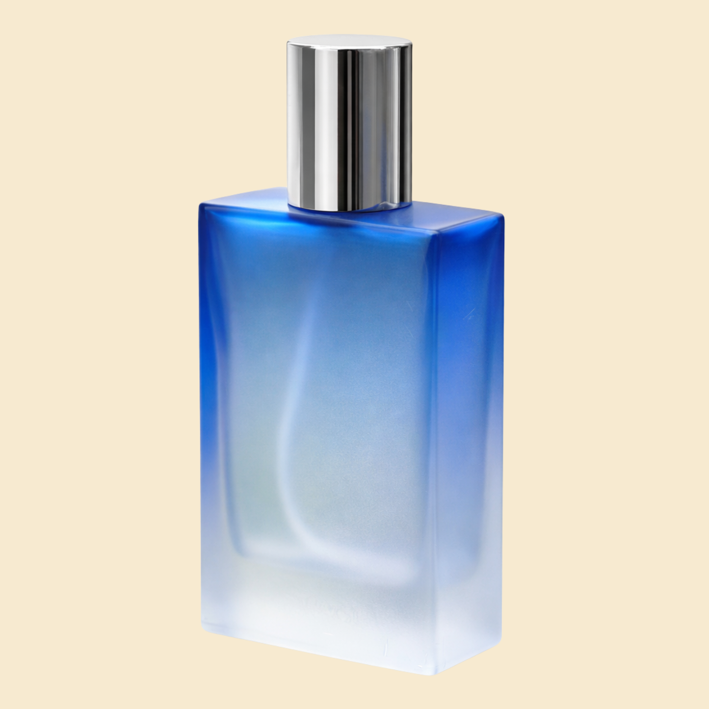 Blue Gradient Frosted Glass Empty Perfume Bottle 50ml