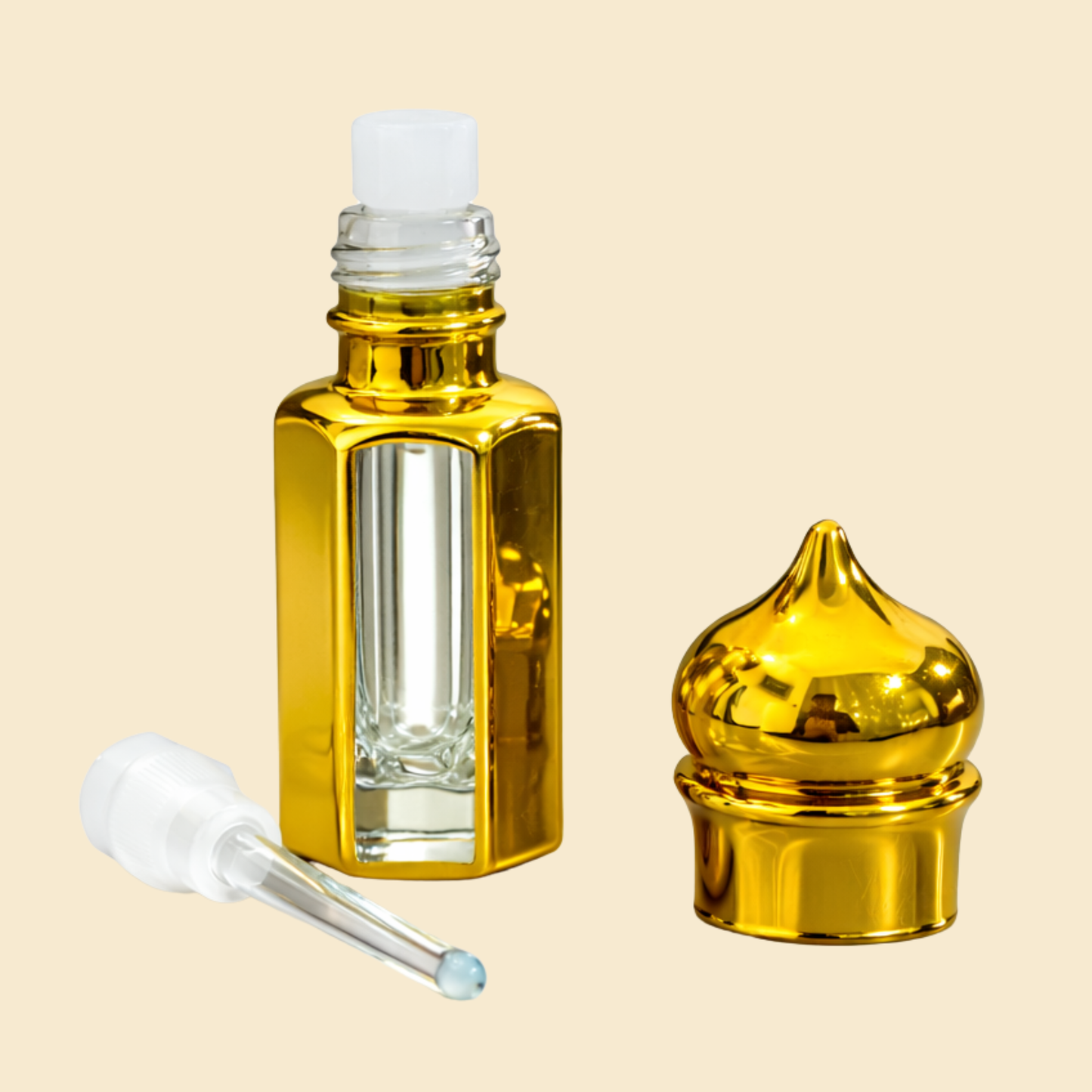 Luxury Royal Gold Arabic Empty Attar Bottle