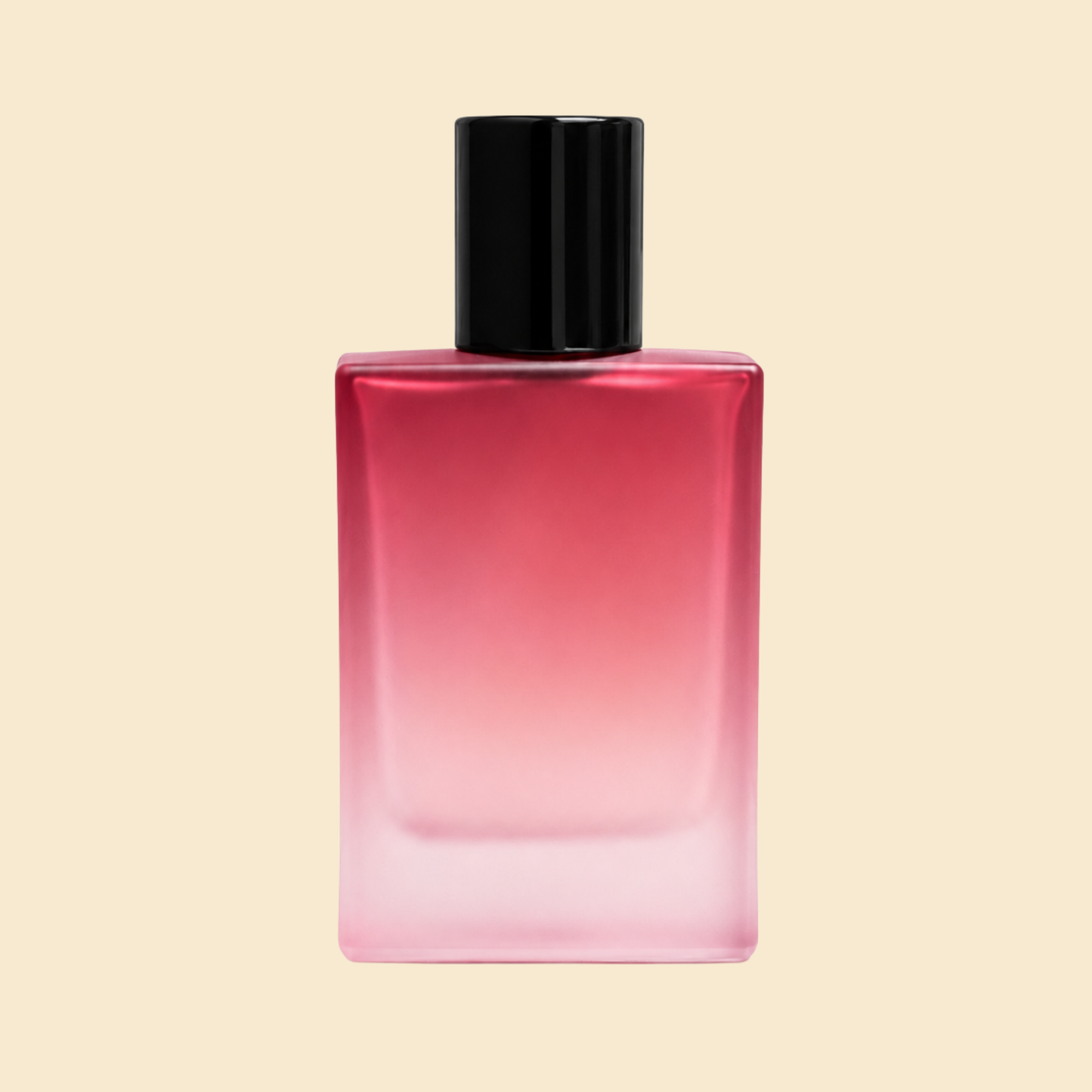 Rose Pink Frosted Square Gradient 50ml Perfume Bottle