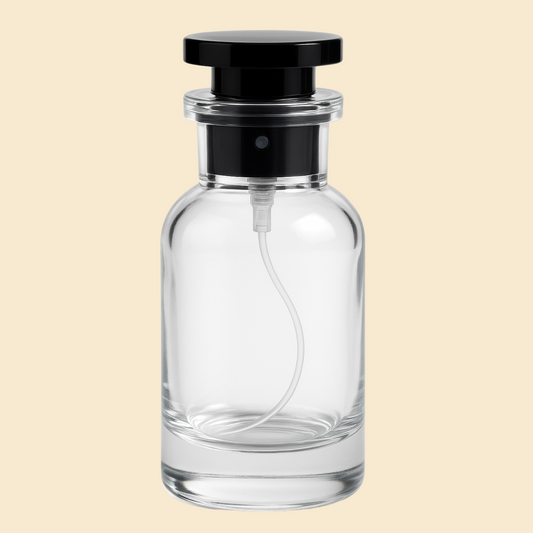 LV Style 50ml Transparent Glass Empty Perfume Bottle