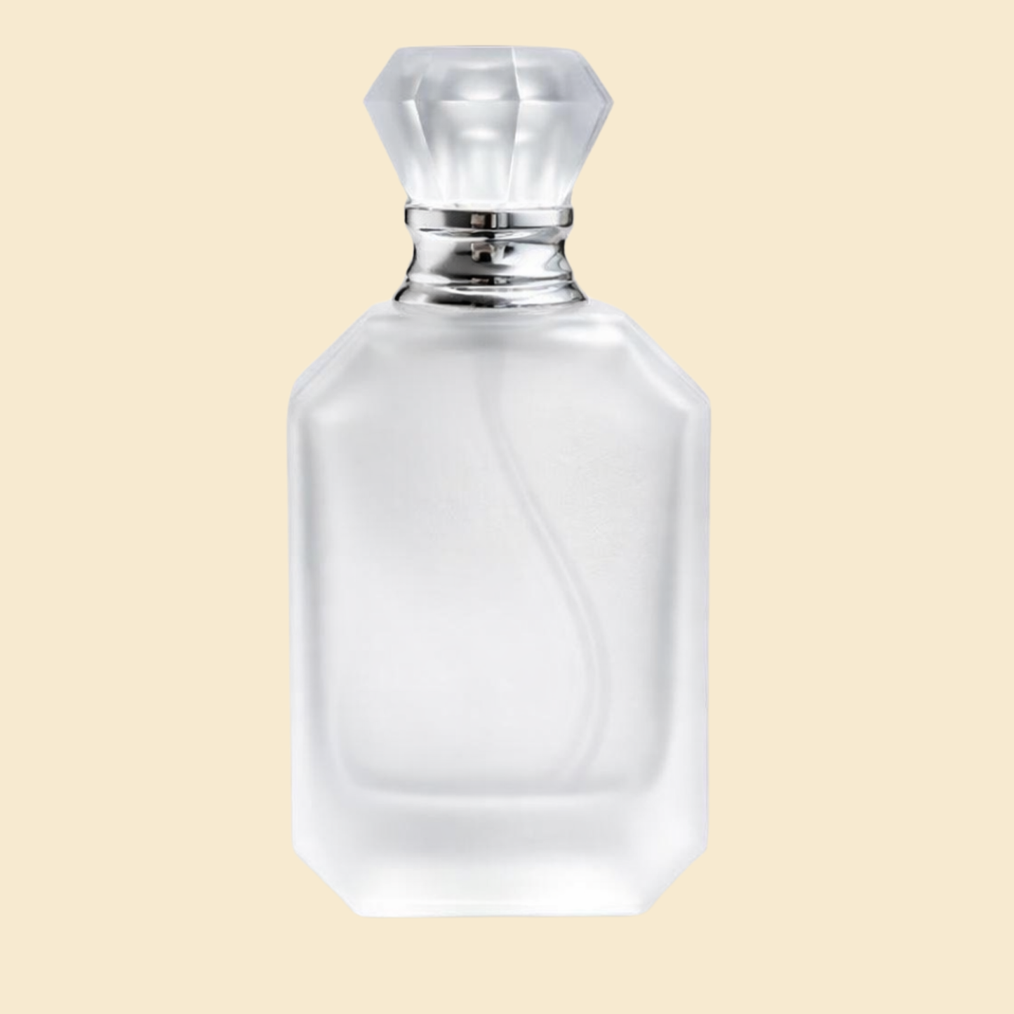50ml Luxury Diamond-Cut Glass Perfume Bottle – Kayali Style Frosted Empty Spray Bottle
