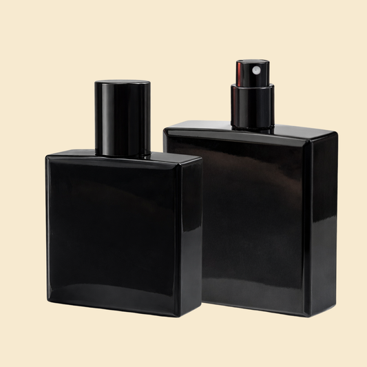 Luxury Square Black Perfume Bottle – Designer-Inspired Empty Bottle
