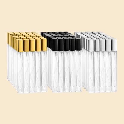 10ml Empty Glass Perfume Tester Bottles – 25 Pcs Wholesale Pack