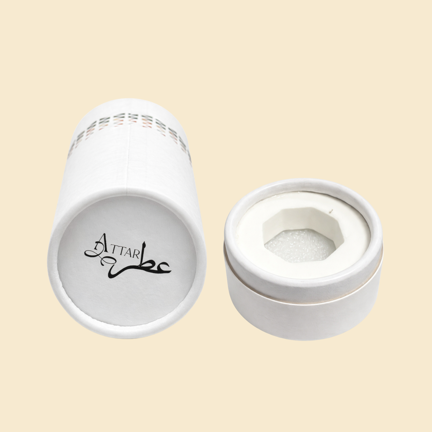 Luxury 12ml Attar Empty White Cylinder Box – Premium Empty Attar Packaging