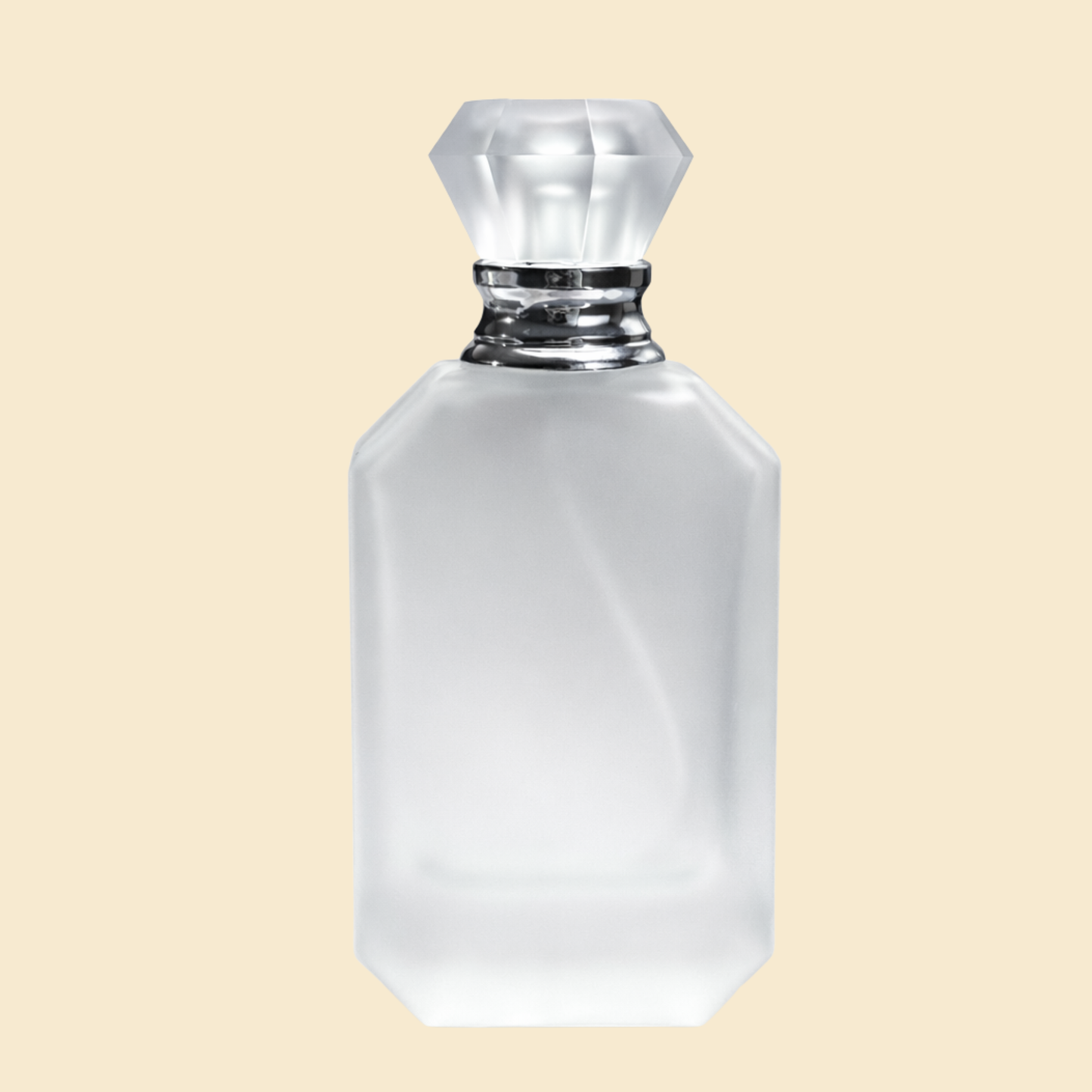 50ml Luxury Diamond-Cut Glass Perfume Bottle – Kayali Style Frosted Empty Spray Bottle