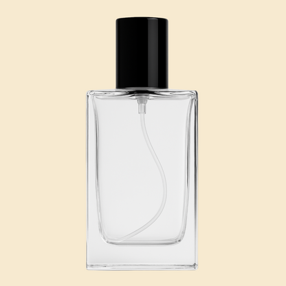 50ml Transparent Empty Glass Perfume Bottle | UK Style Large – Refillable Spray Bottle