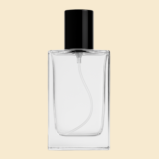 50ml Transparent Empty Glass Perfume Bottle | UK Style Large – Refillable Spray Bottle