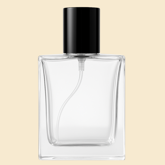 50ml Empty Transparent Perfume Bottle | UK Style – Premium Glass, Refillable & Professional Look