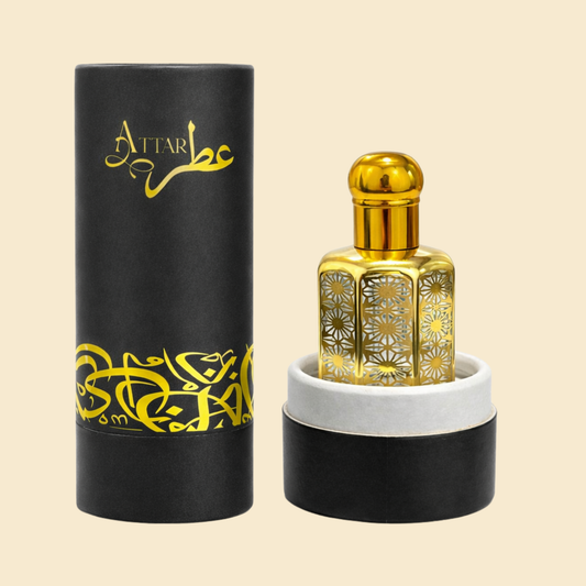 Luxury 24ml Attar Empty Black Cylinder Box – Premium Empty Attar Packaging