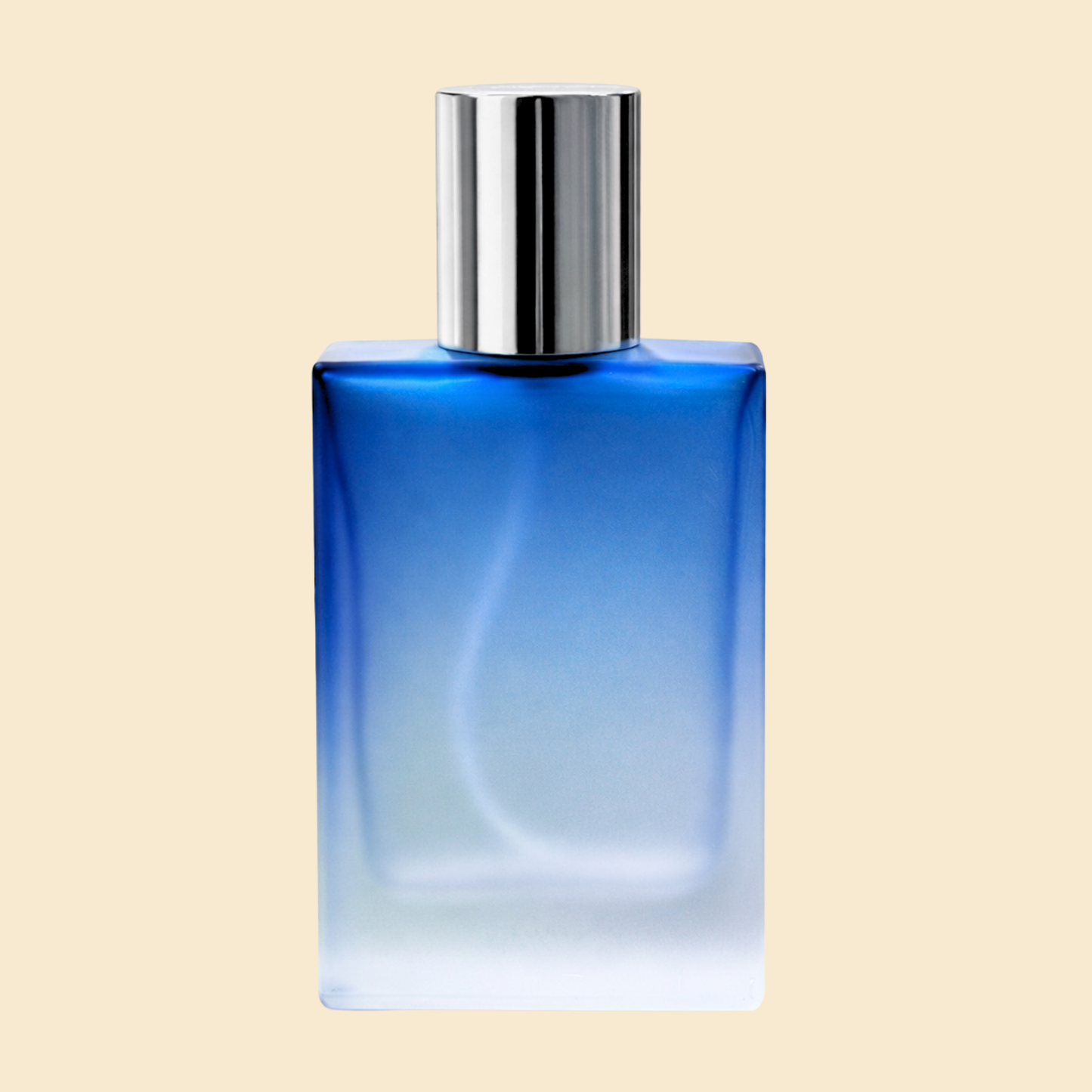 Blue Gradient Frosted Glass Empty Perfume Bottle 50ml