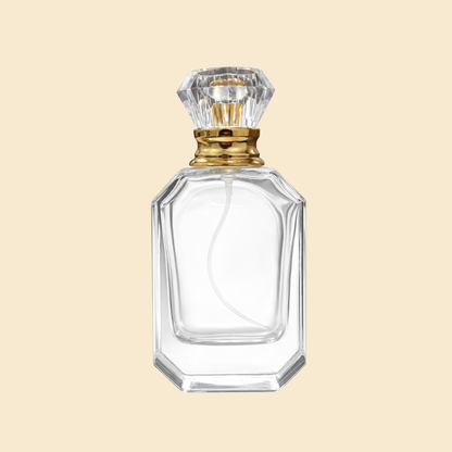 50ml Luxury Diamond-Cut Glass Perfume Bottle – Kayali Style Transparent Empty Spray Bottle