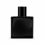 50ml Black Square Black-Cap Refillable Spray Empty Perfume Bottle