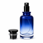 50ml Blue Glass Classic Round Refillable Empty Perfume Bottle