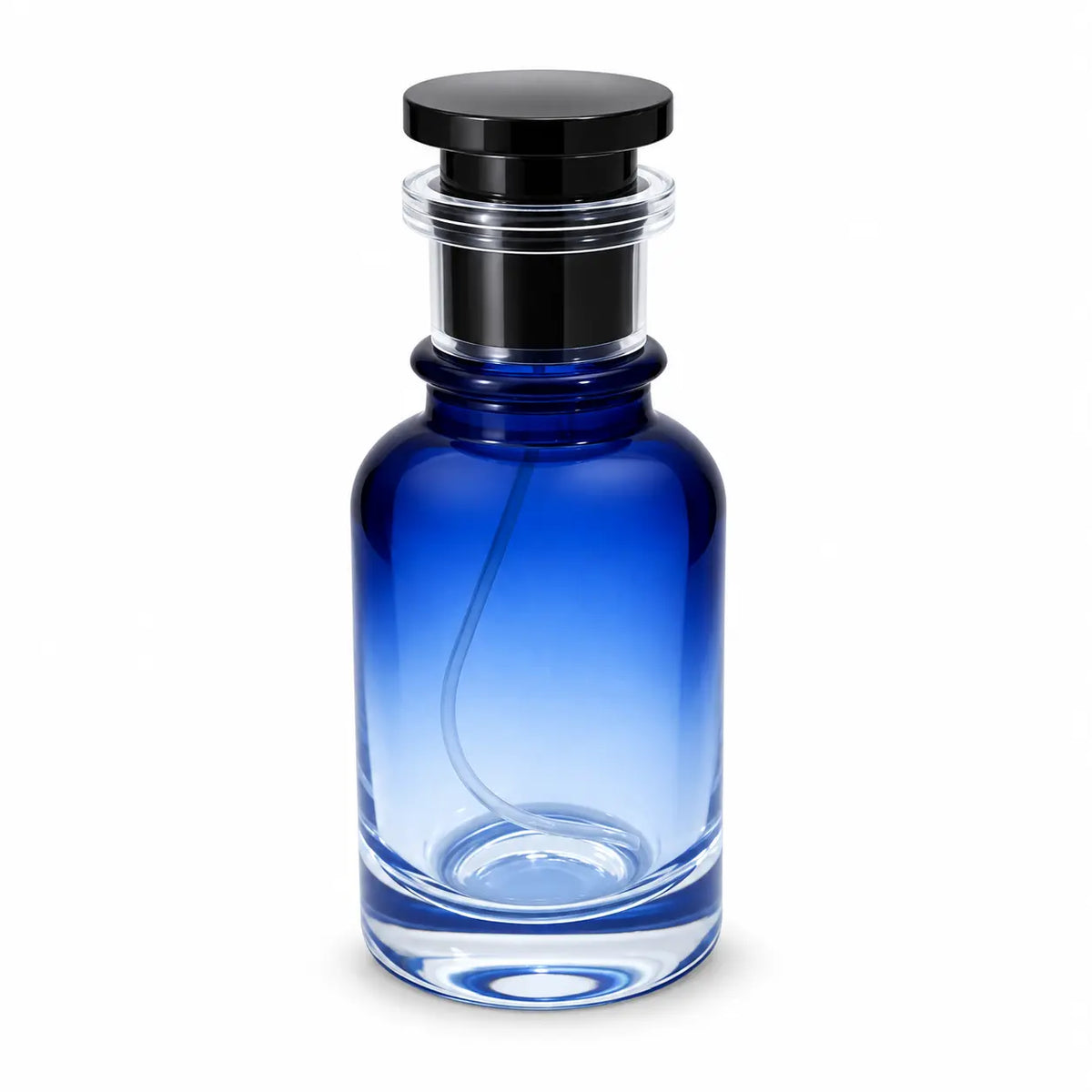 50ml Blue Glass Classic Round Refillable Empty Perfume Bottle
