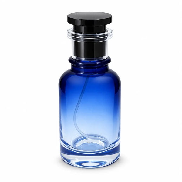 50ml Blue Glass Classic Round Refillable Empty Perfume Bottle