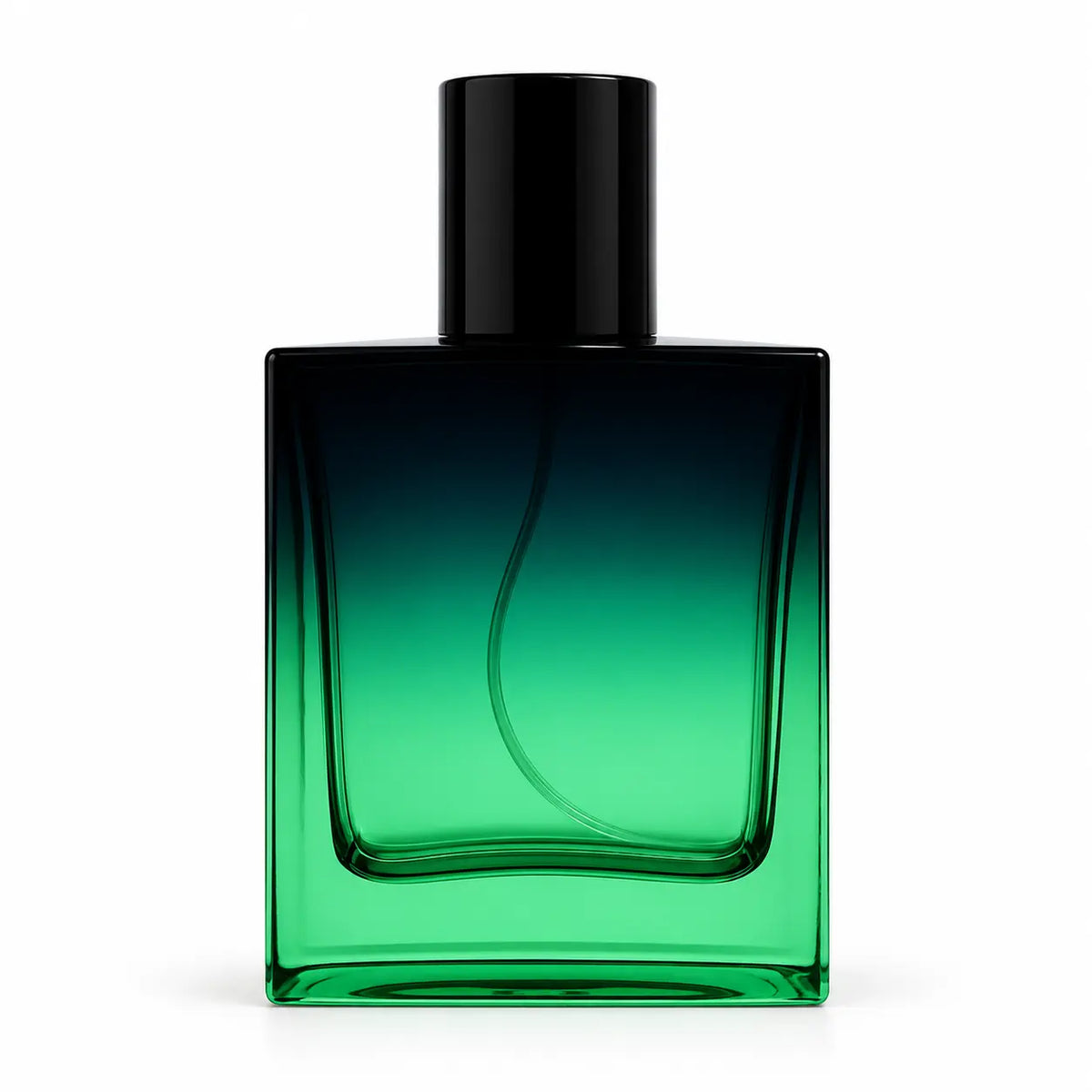 50ml Green-Black Gradient Glass Empty Perfume Bottle