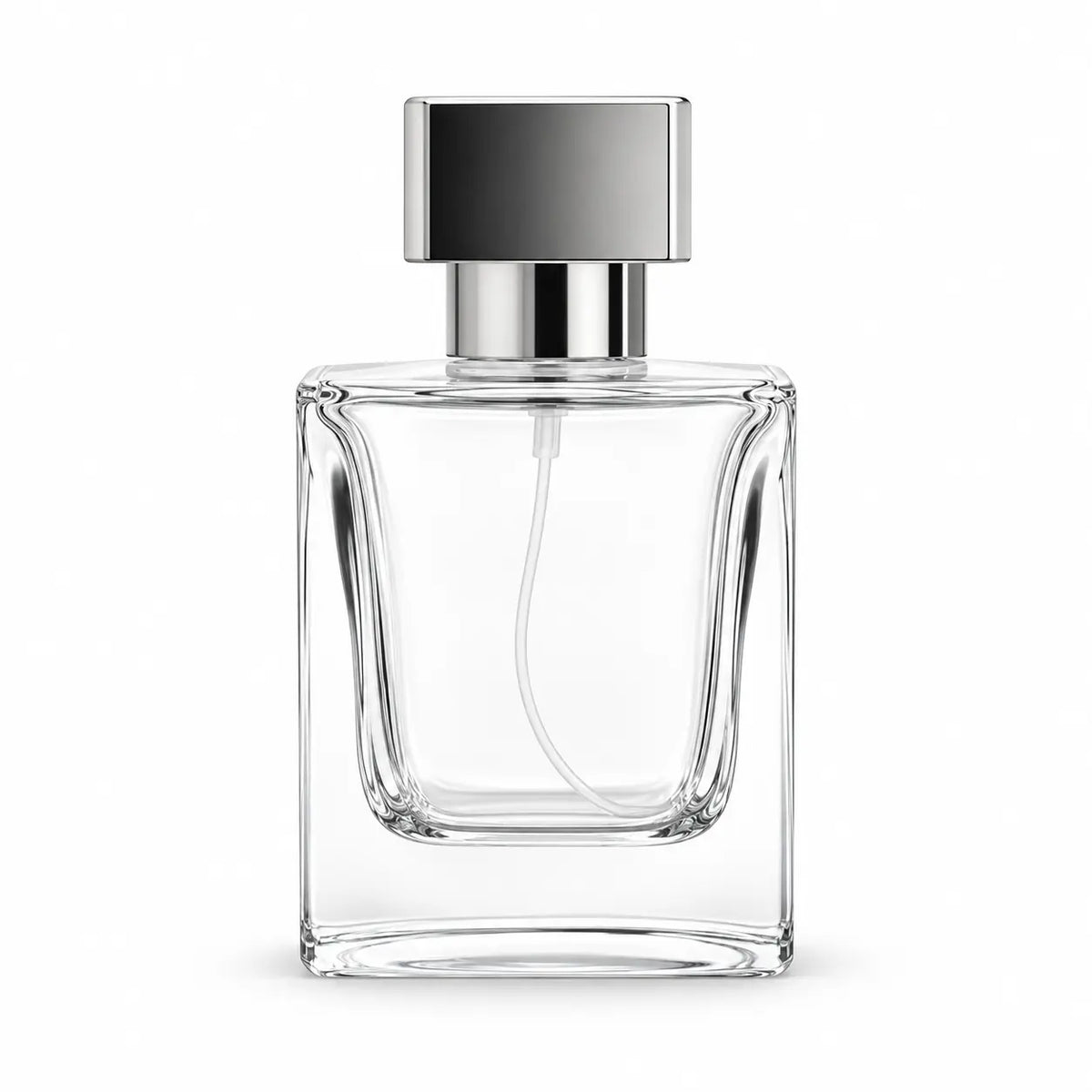50ml Transparent Square Glass Empty Perfume Bottle
