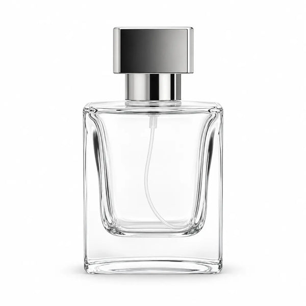 50ml Transparent Square Glass Empty Perfume Bottle