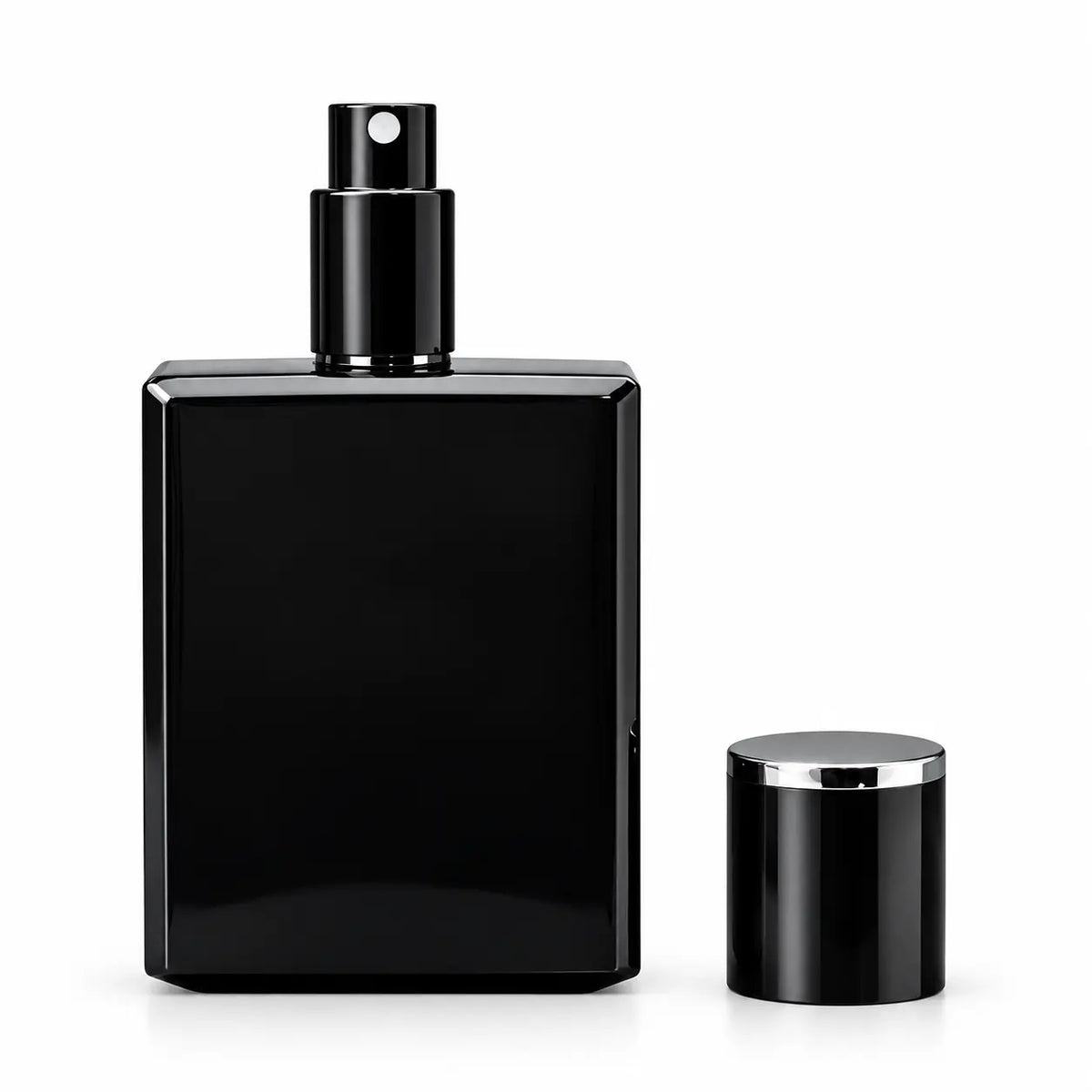 50ml Black Square Refillable Spray Empty Perfume Bottle