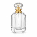 50ml Clear Diamond-Cut Glass Spray Empty Perfume Bottle
