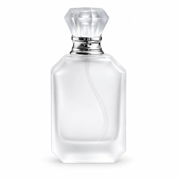 50ml Frosted Diamond-Cut Glass Spray Empty Perfume Bottle