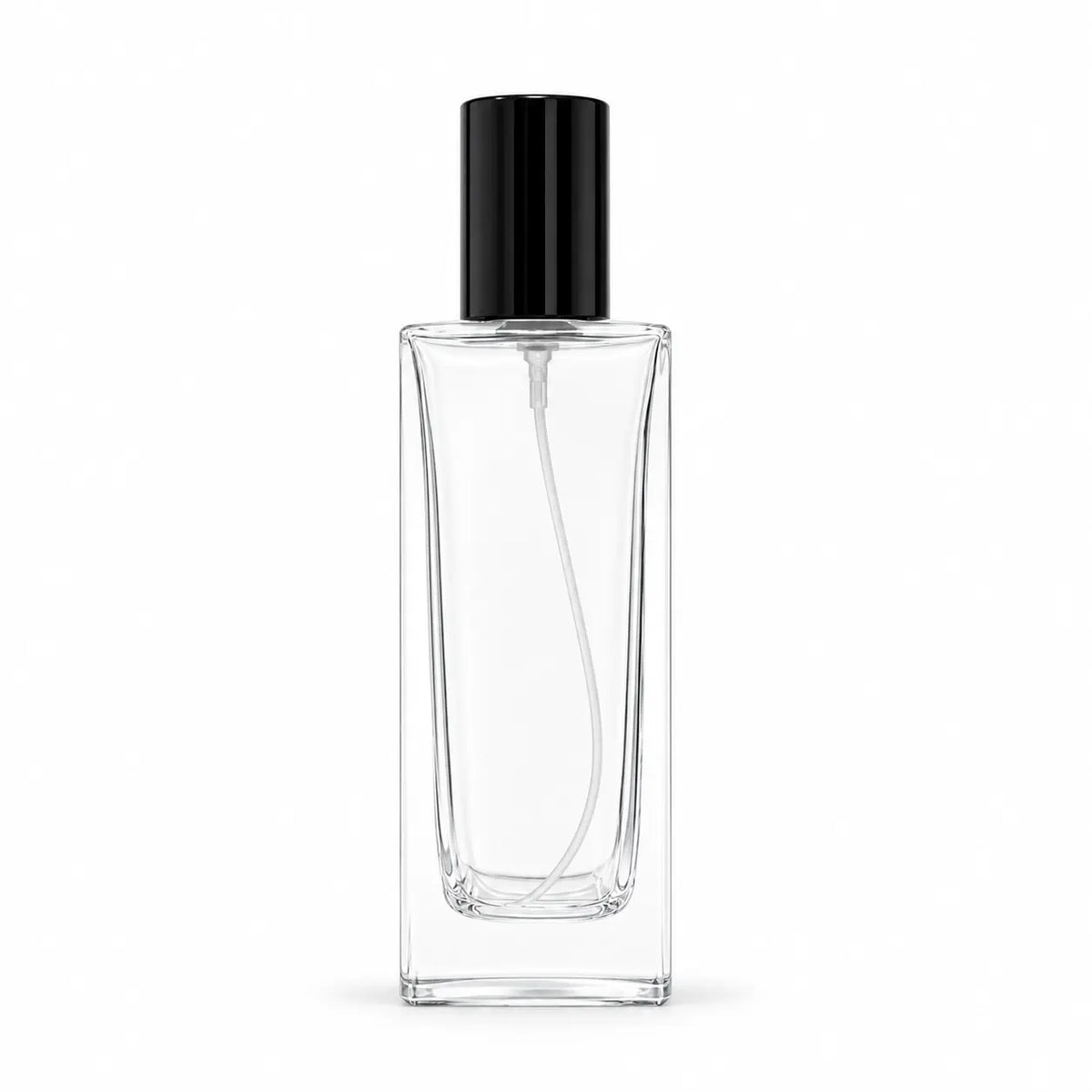 50ml Long Rectangular Glass Refillable Spray Empty Perfume Bottle