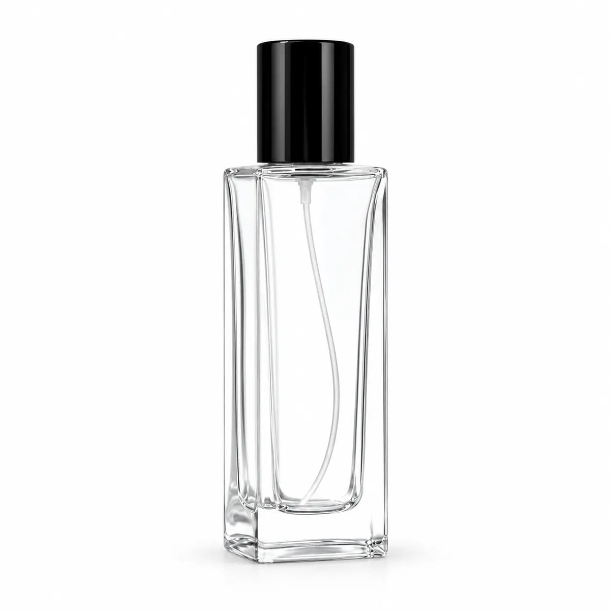 50ml Long Rectangular Glass Refillable Spray Empty Perfume Bottle