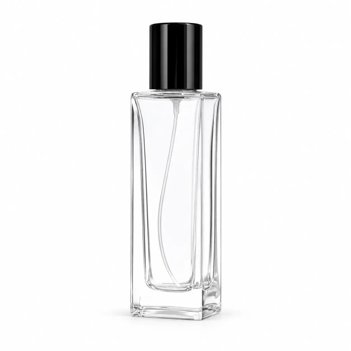 50ml Long Rectangular Glass Refillable Spray Empty Perfume Bottle