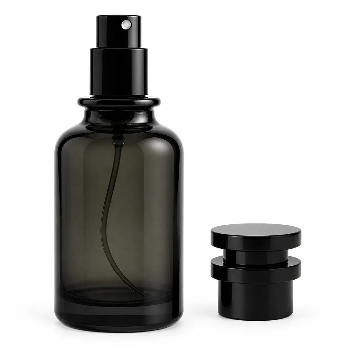 50ml Shiny Black Refillable Spray Empty Perfume Bottle