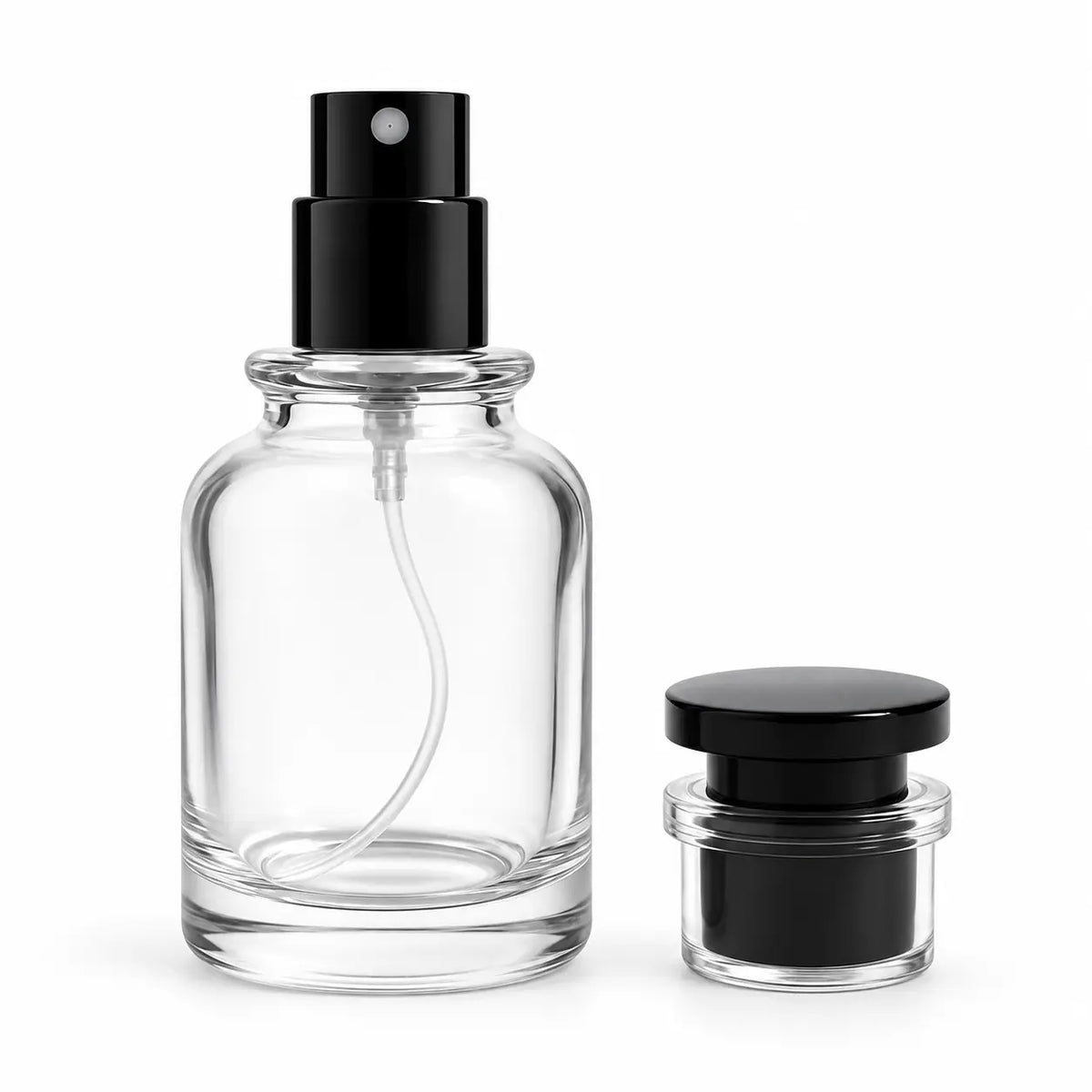 50ml Transparent Glass Classic Round Empty Perfume Bottle