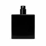 50ml Black Square Black-Cap Refillable Spray Empty Perfume Bottle